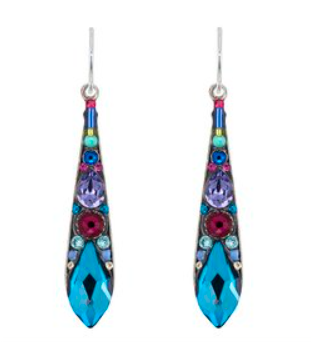 Firefly Gazelle Large Drop Earrings - Bermuda Blue