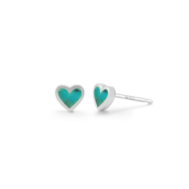 Boma Heart Stone Studs - Turquoise