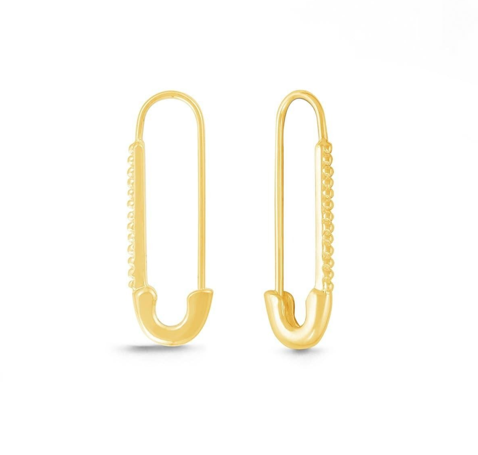 Boma Safety Pin Hoop Earrings - Gold