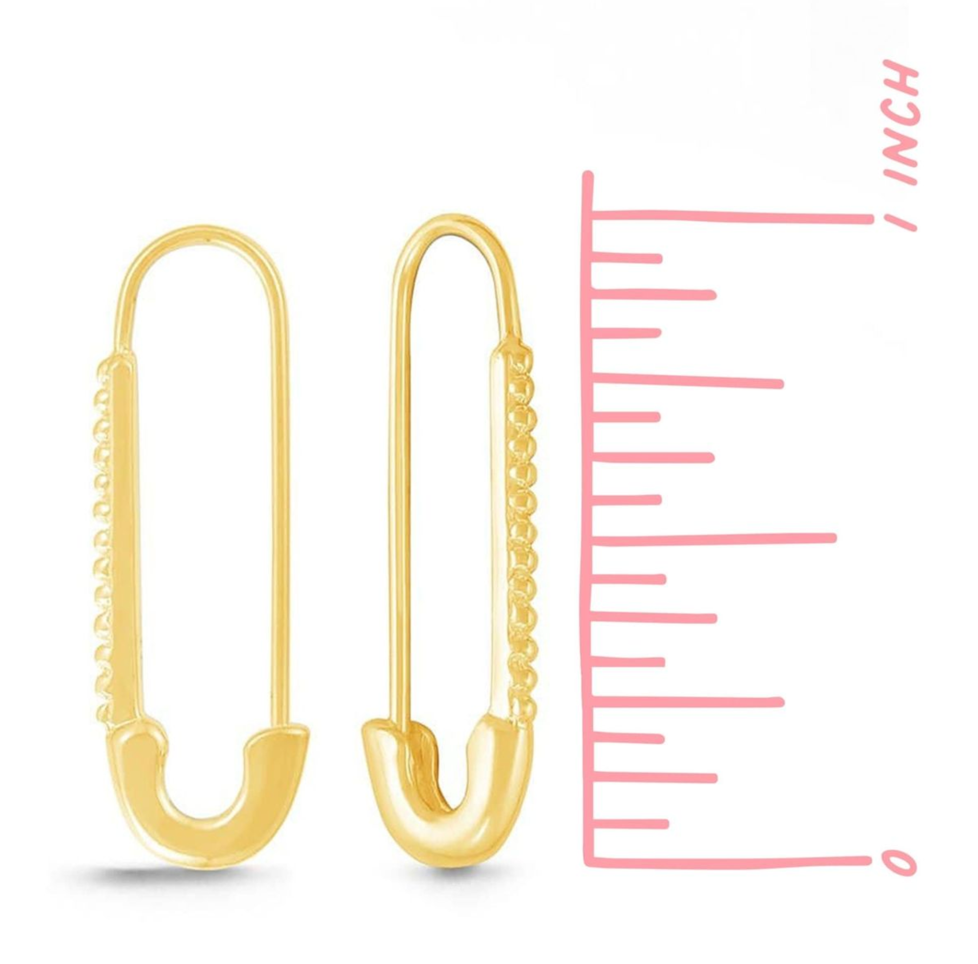 Boma Safety Pin Hoop Earrings - Gold