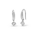 Boma Sterling Silver Aria Gemstone Open Drop with White Topaz Earrings