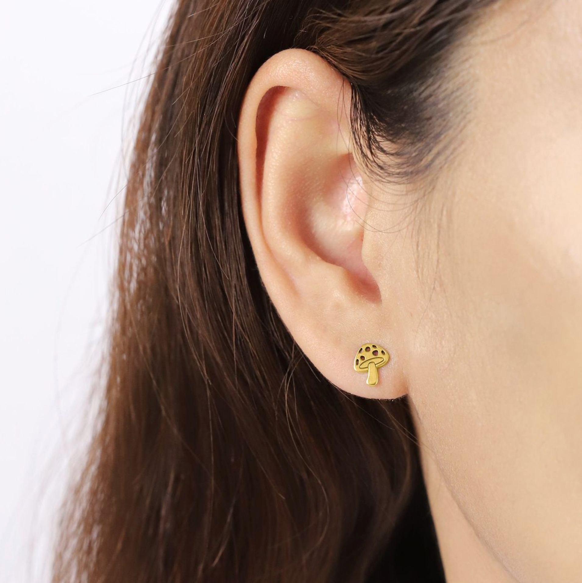 Boma 14K Gold Mushroom Stud Earrings