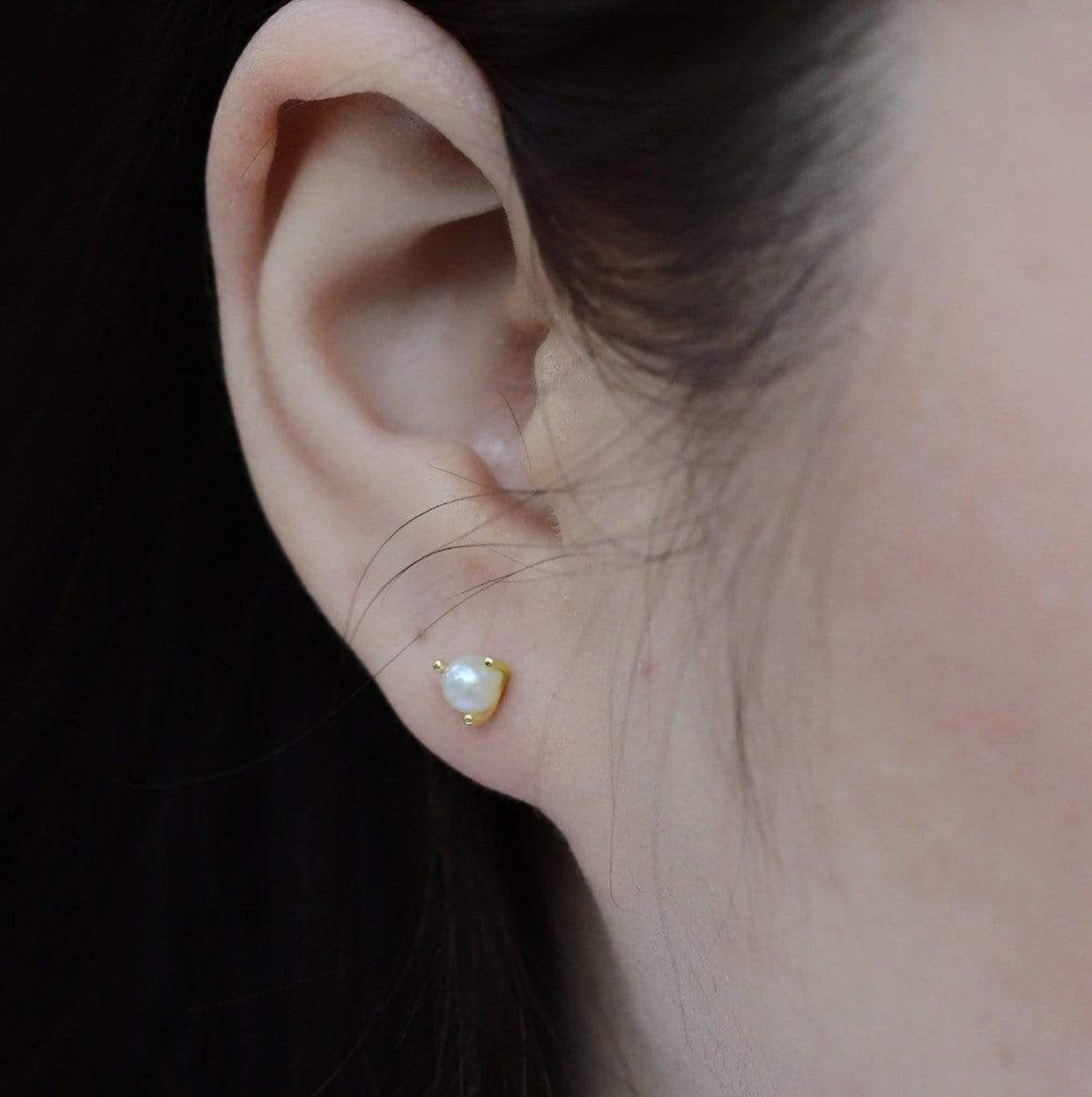 Boma 14K Gold Parel Pearl Stud Earrings