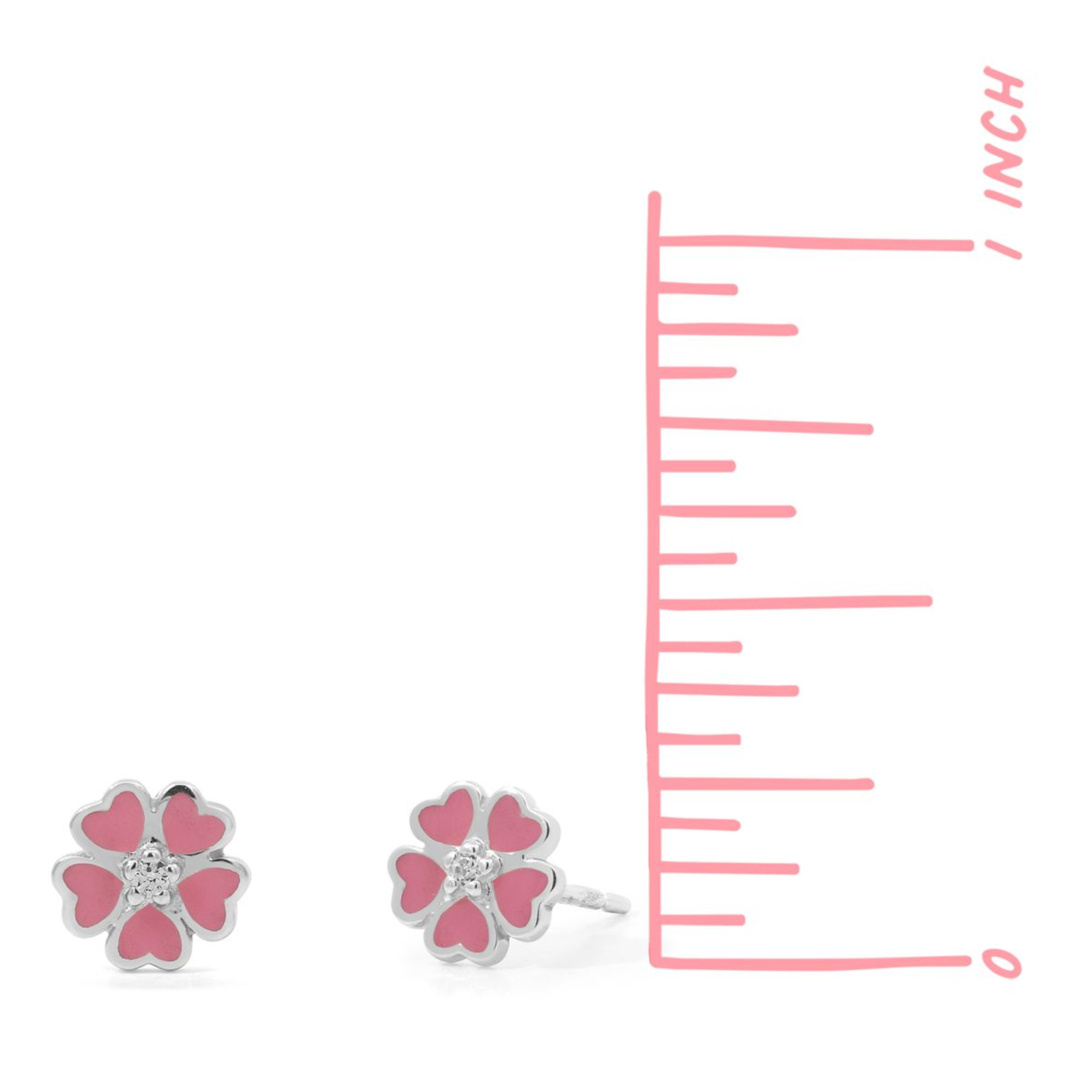 Boma Pink Sakura Flower Stud Earrings
