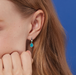 Boma Modern Open Drop with Turquoise Earrings