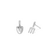 Boma Sterling Silver Mini Garden Tool Stud Earrings