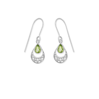 Boma Ornamental Peridot Gemstone Earrings