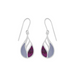 Boma Lotus Earrings with Purple Mother of Pearl and Purple Turquoise