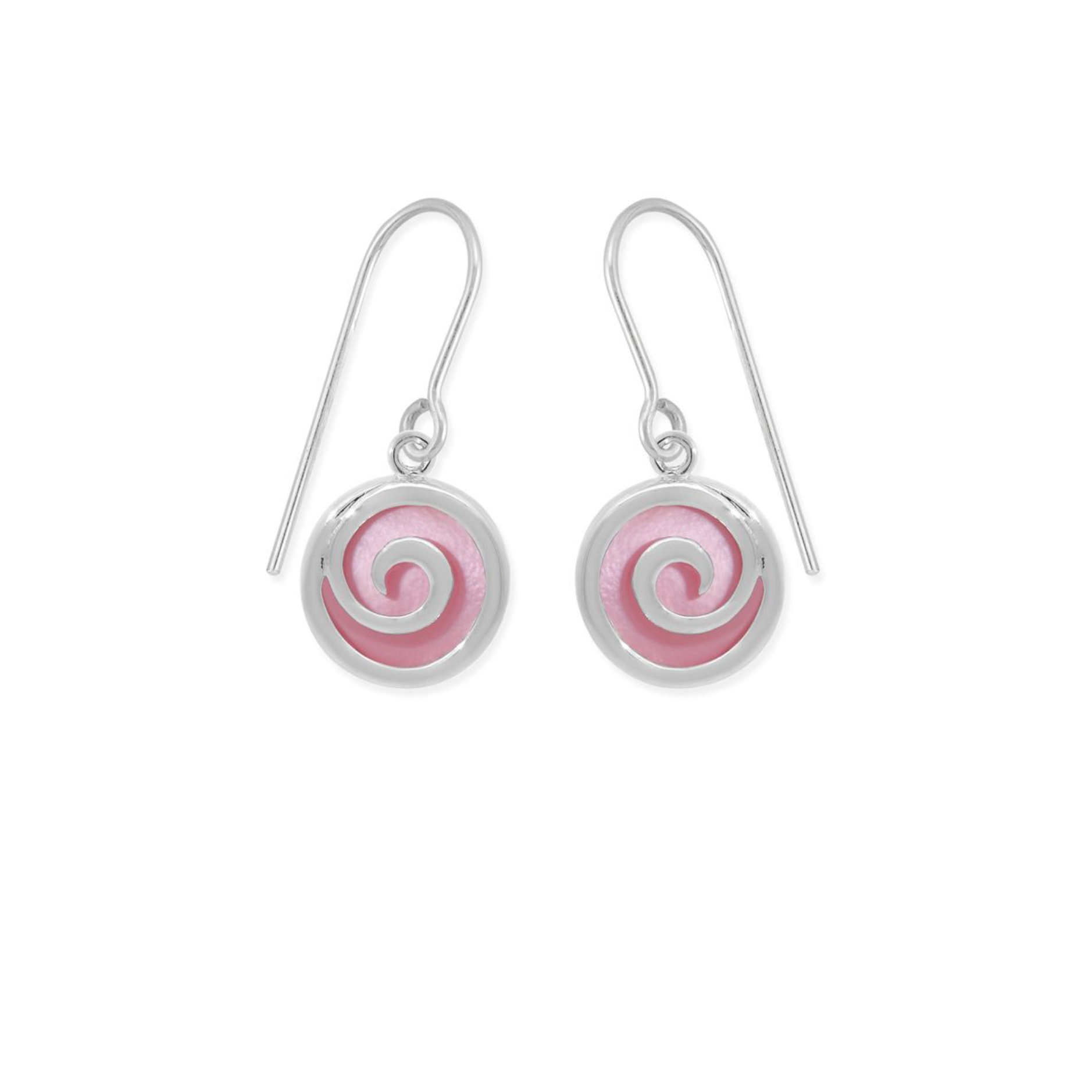Boma Moari Spiral with Pink Mother of Pearl Earrings