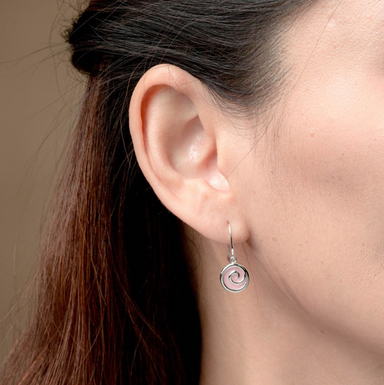 Boma Moari Spiral with Pink Mother of Pearl Earrings