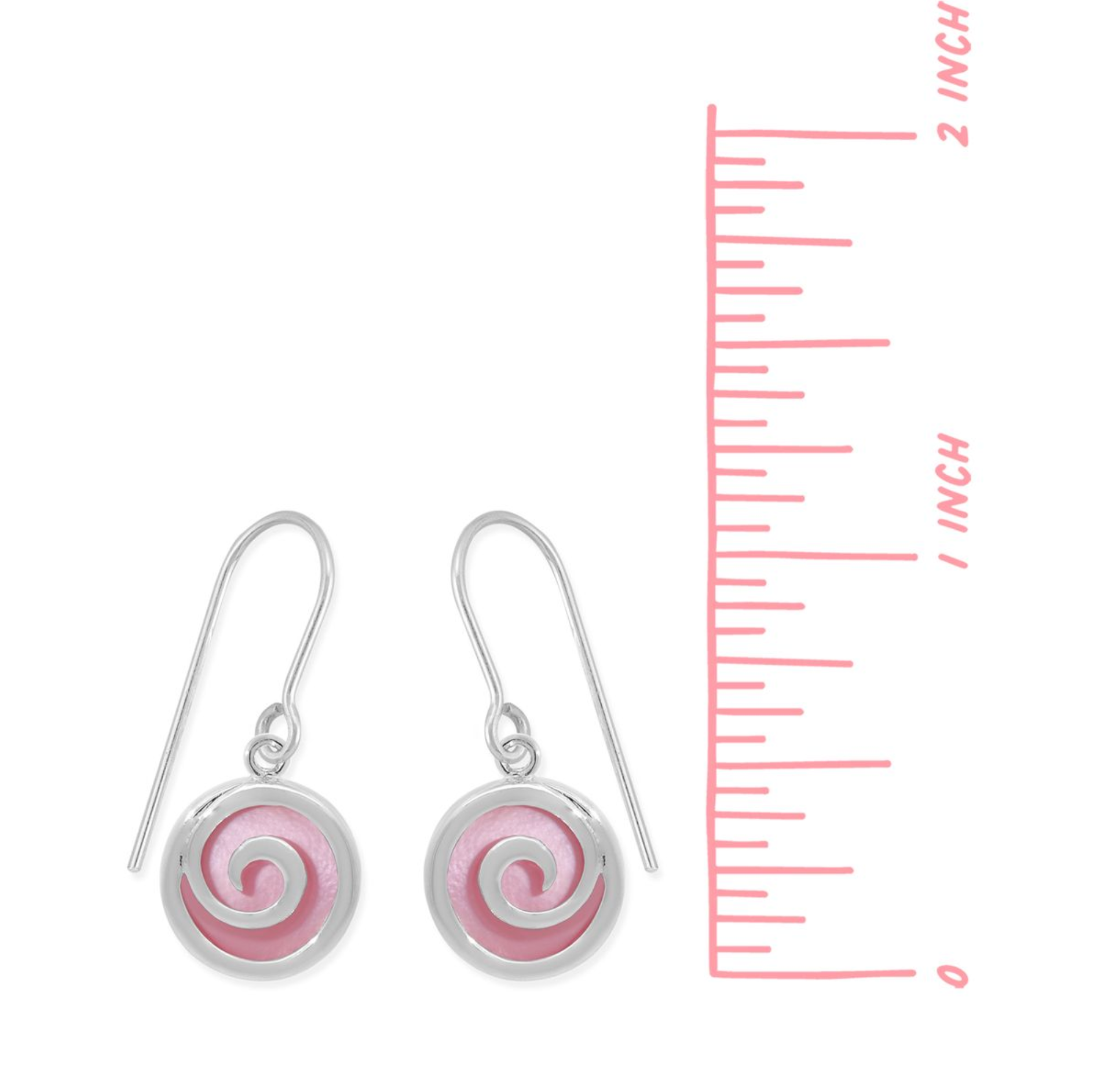 Boma Moari Spiral with Pink Mother of Pearl Earrings