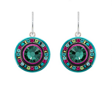 Firefly La Dolce Vita Circle Earrings - Emerald