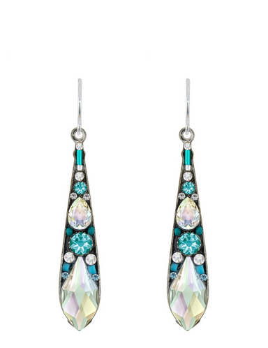 Firefly Gazelle Large Drop Earrings - Ice