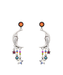 Firefly Multicolor Moon Post Earrings