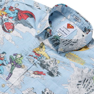 Reyn Spooner Superman Button Front Short Sleeve Camp Shirt