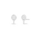 Boma Silver Tennis Racket Stud Earrings