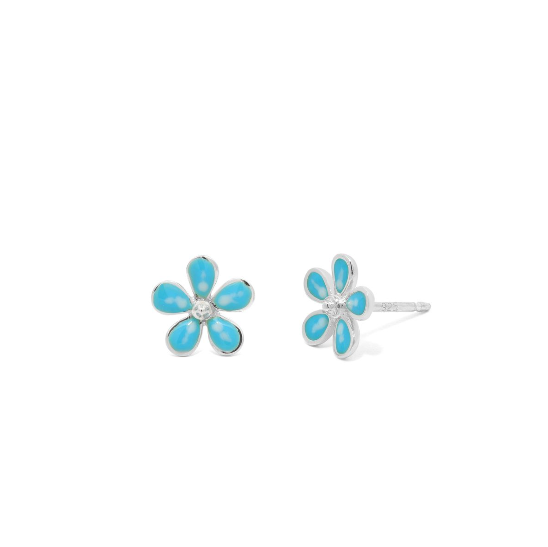 Boma Blue Flower Stud Earrings