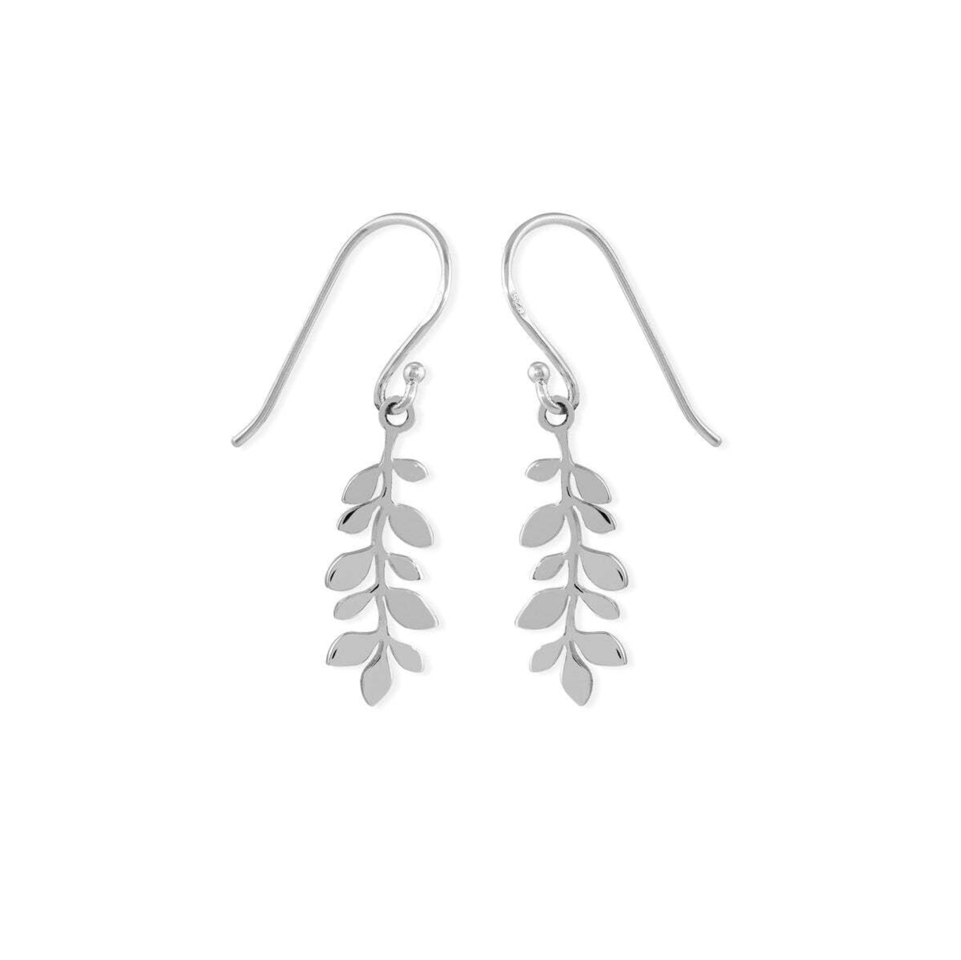 Boma Sterling Silver Leaf Dangle Earrings