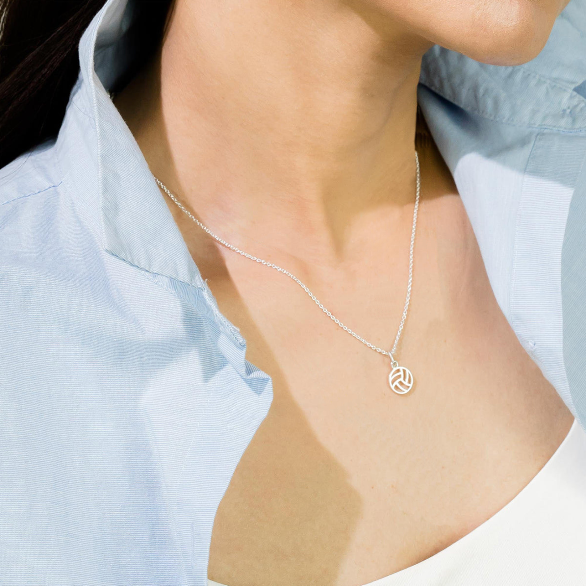 Boma Silver Volleyball Necklace