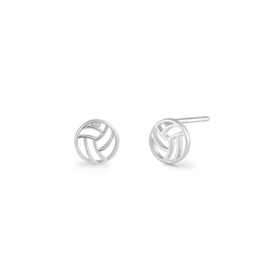 Boma Silver Volleyball Stud Earrings