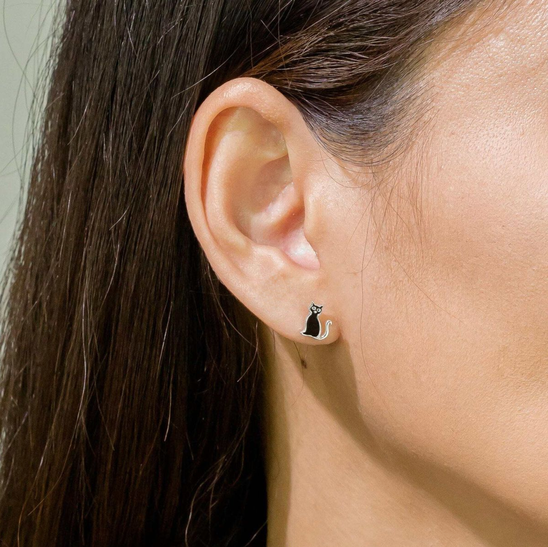 Boma Black Cat Post Earrings