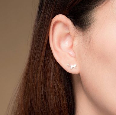 Boma Prancing Cat Stud Earrings