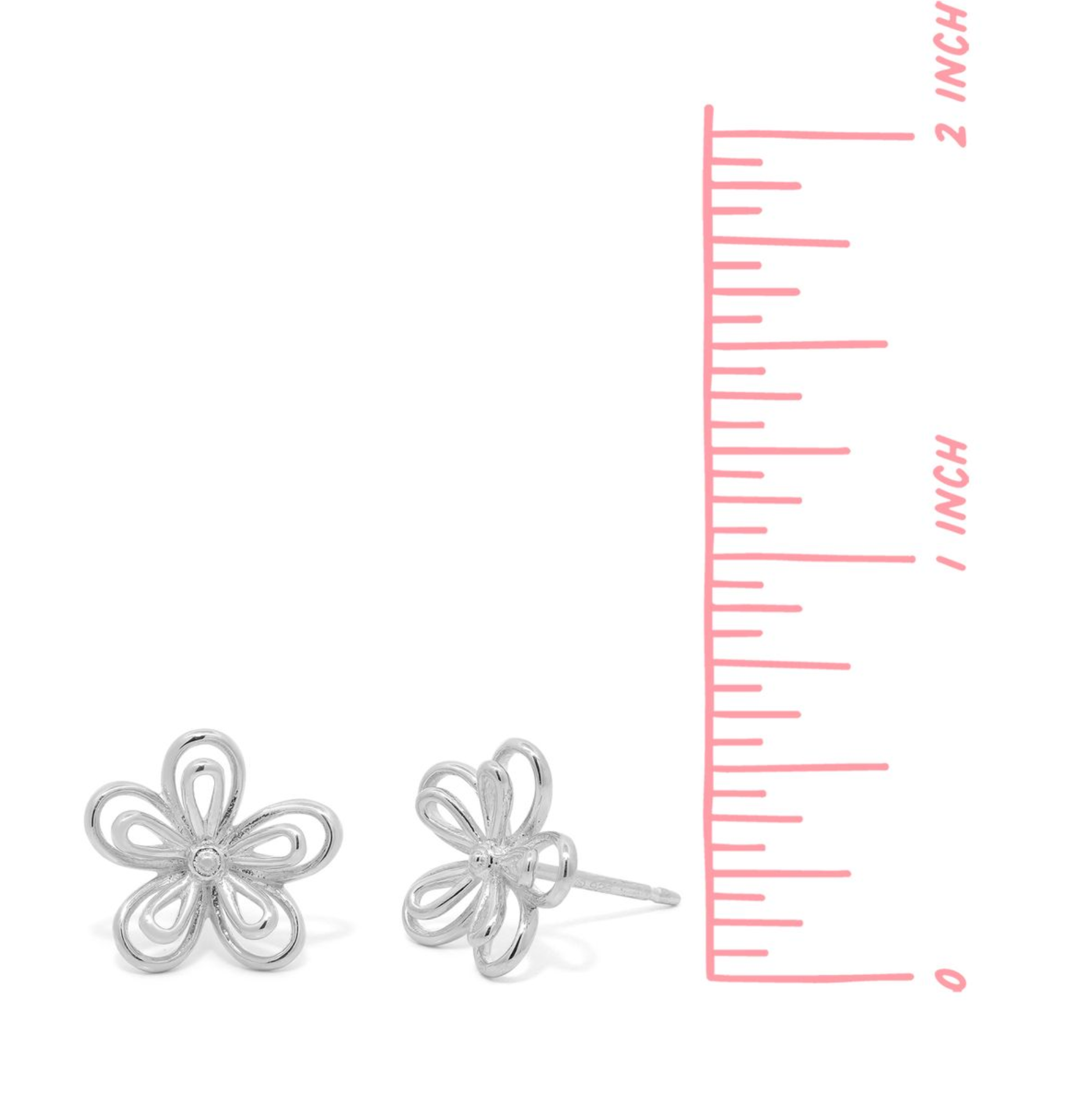 Boma Daisy Outline Stud Earrings