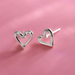 Boma Infinite Loop Sterling Silver Heart Stud Earrings