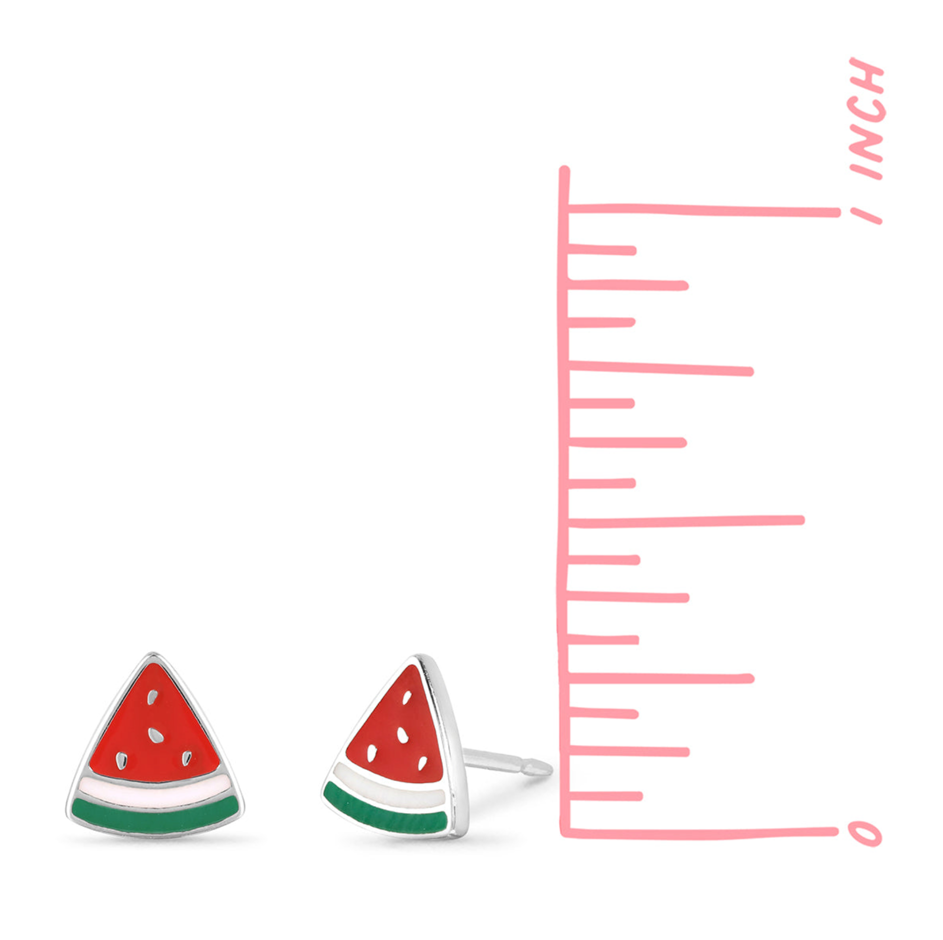 Boma Watermelon Slice Stud Earrings