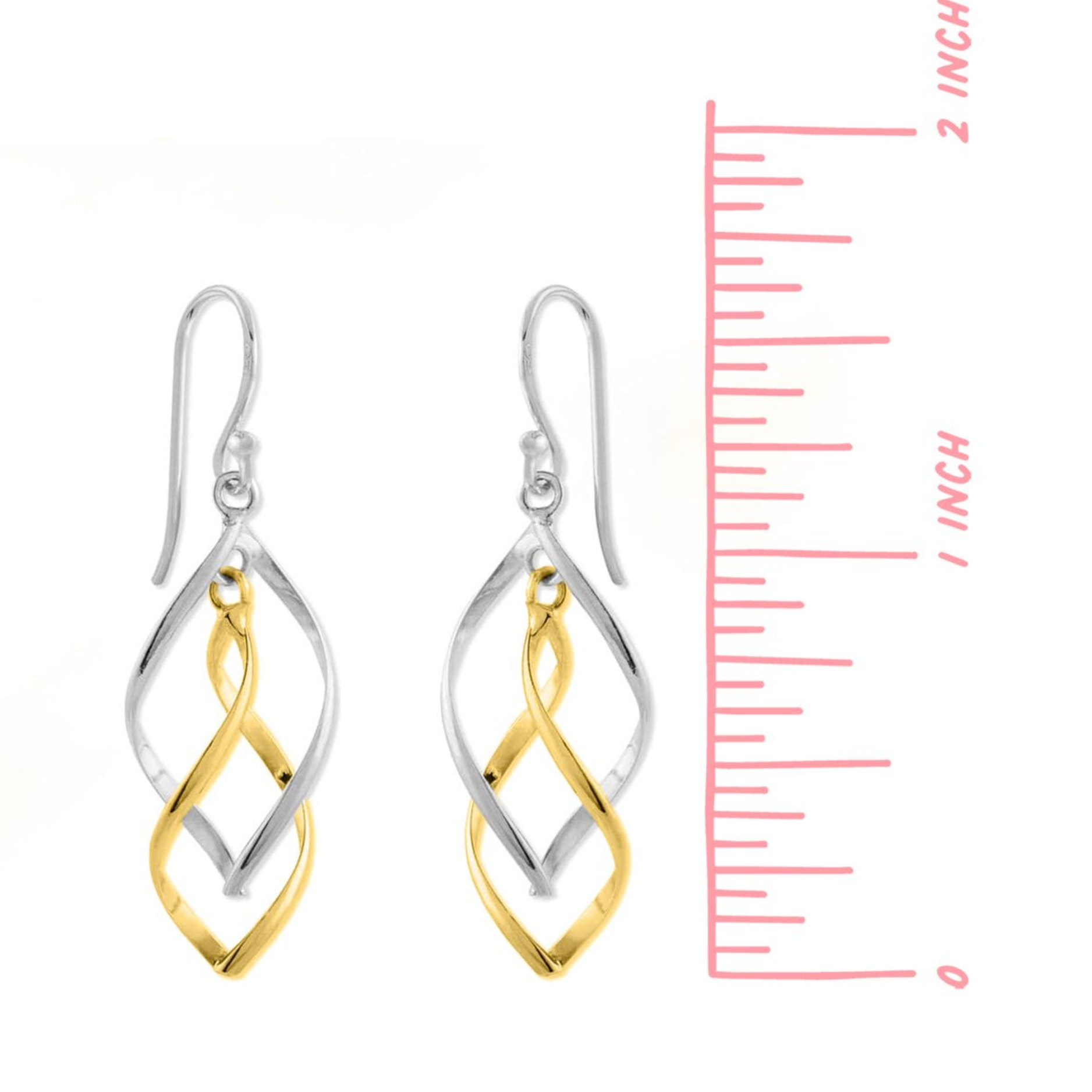 Boma Twisted Dangle Earrings - Silver
