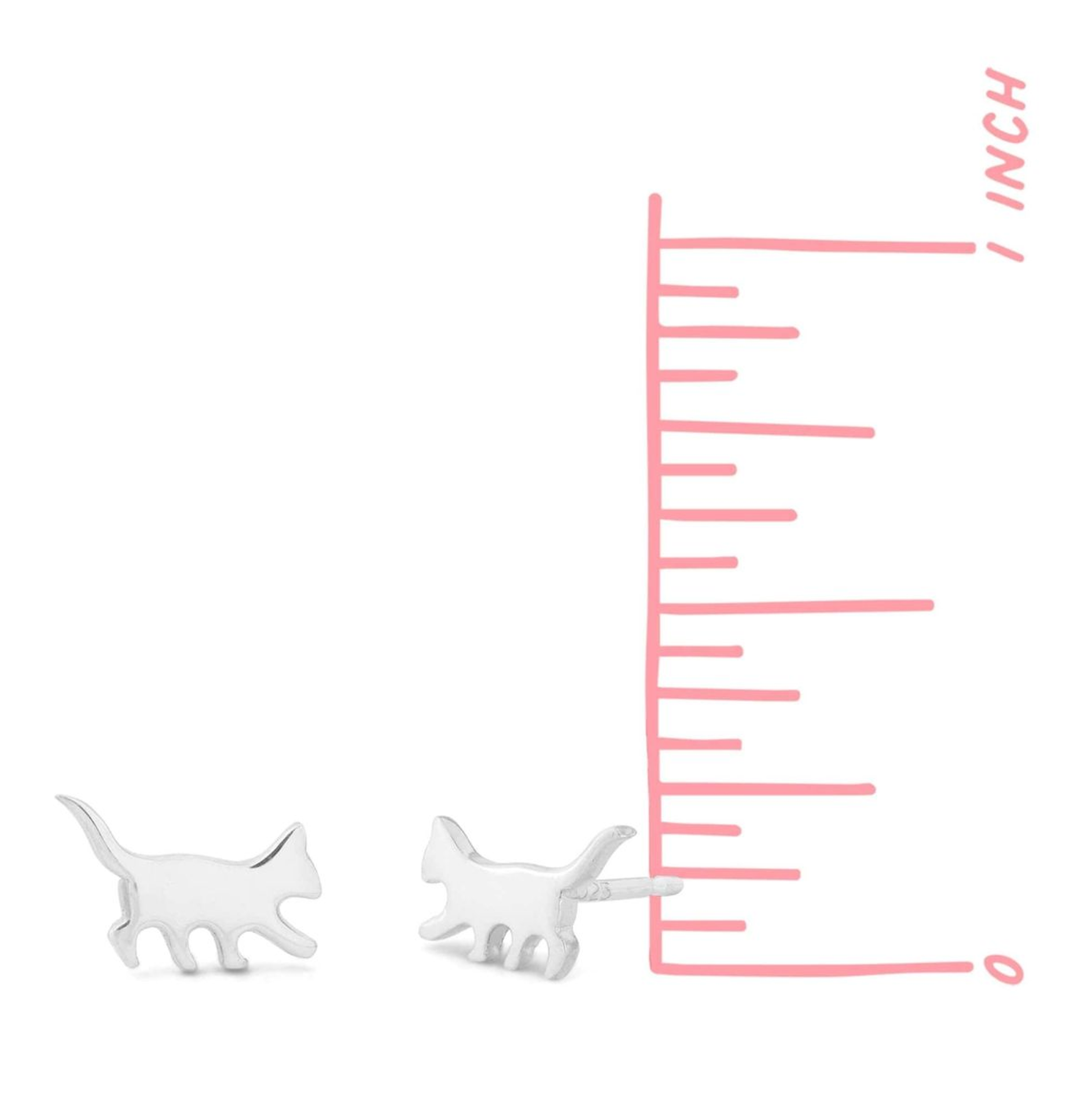 Boma Gold Curious Cat Stud Earrings