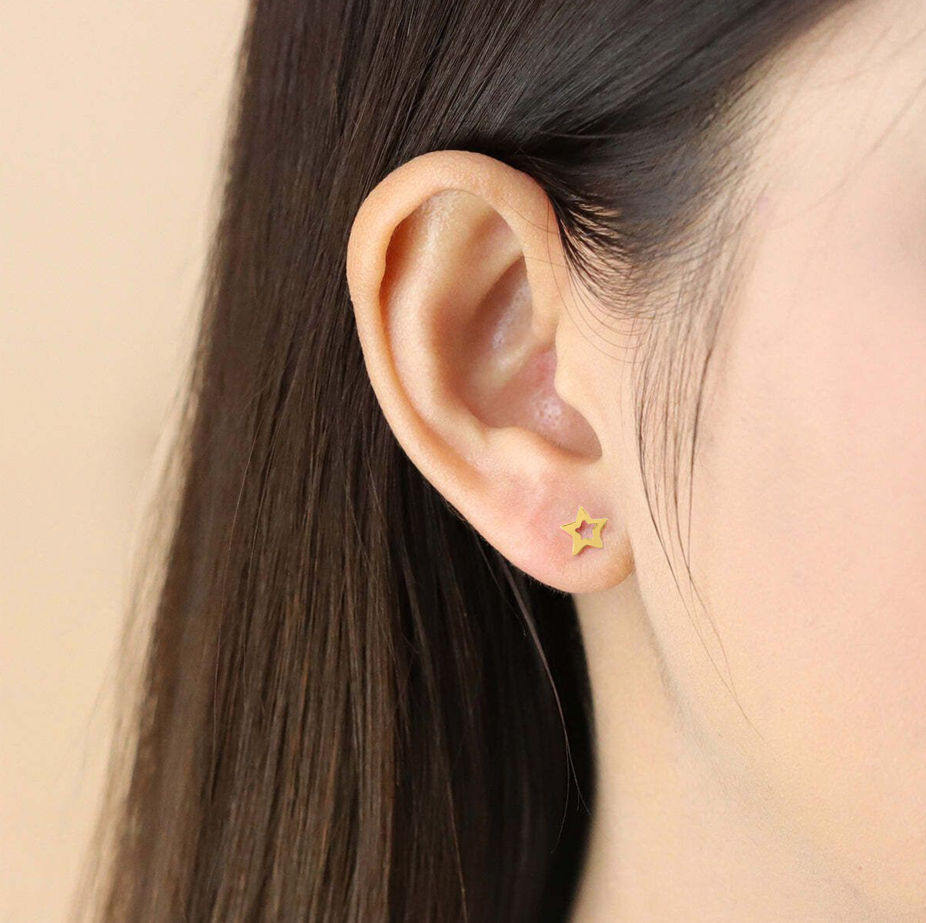 Boma Gold Star Stud Earrings
