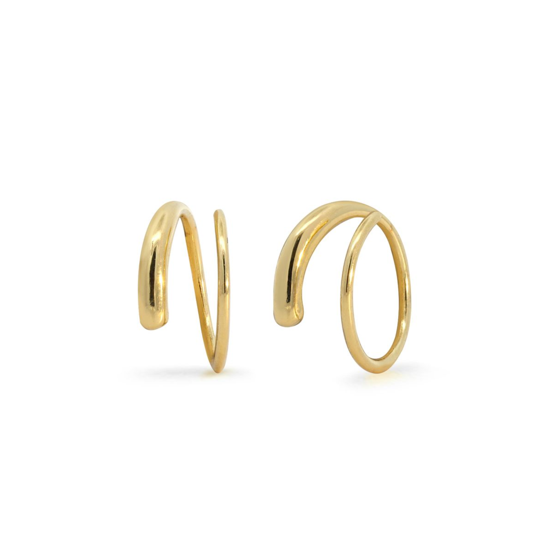 Boma Gold Minimalist Wrap Pull Through Hoops
