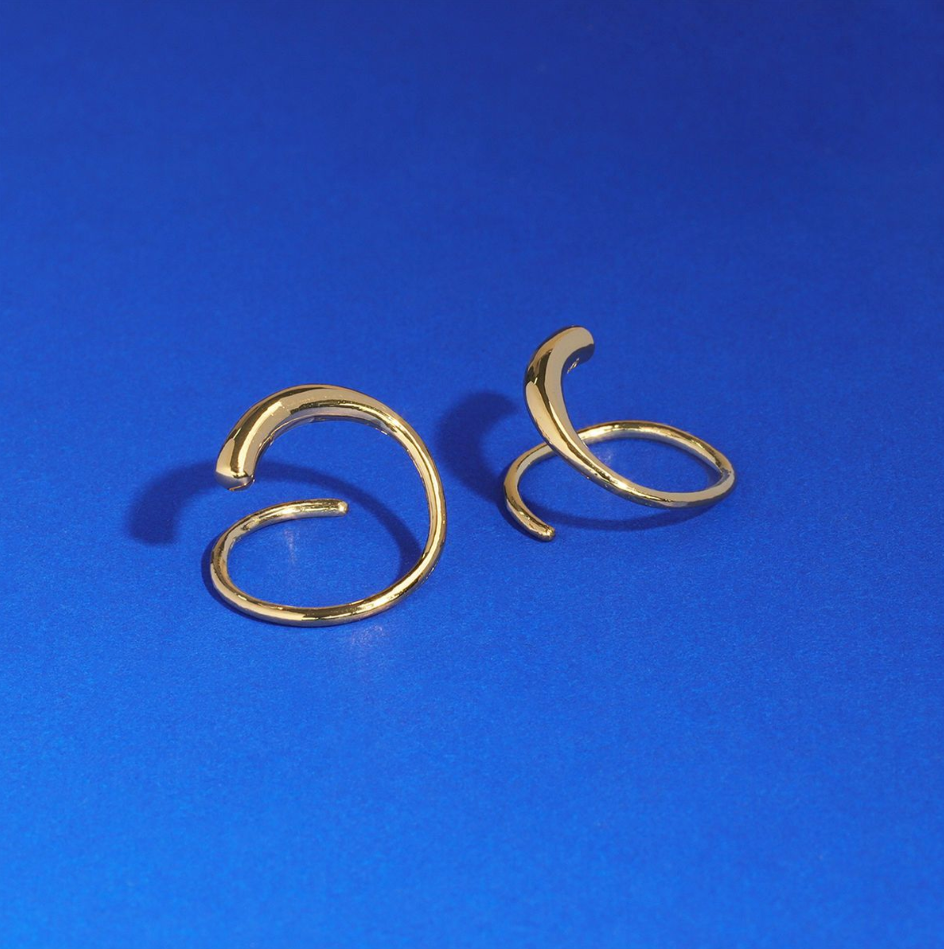 Boma Gold Minimalist Wrap Pull Through Hoops
