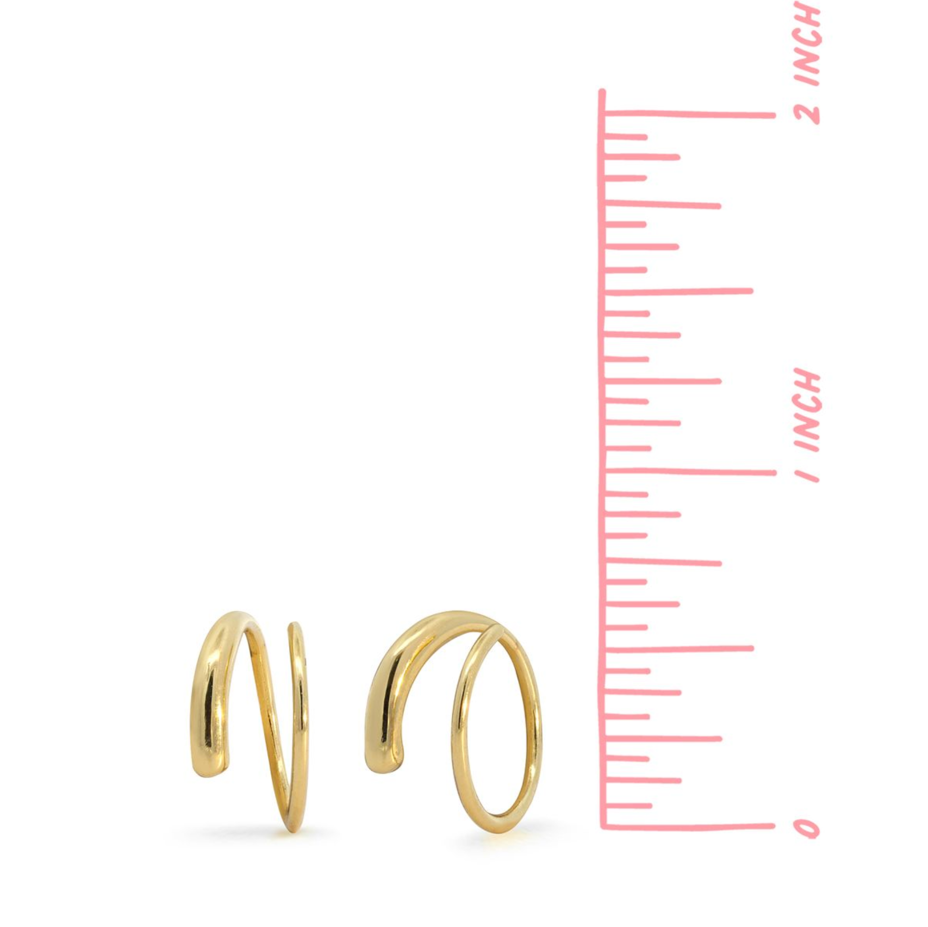 Boma Gold Minimalist Wrap Pull Through Hoops