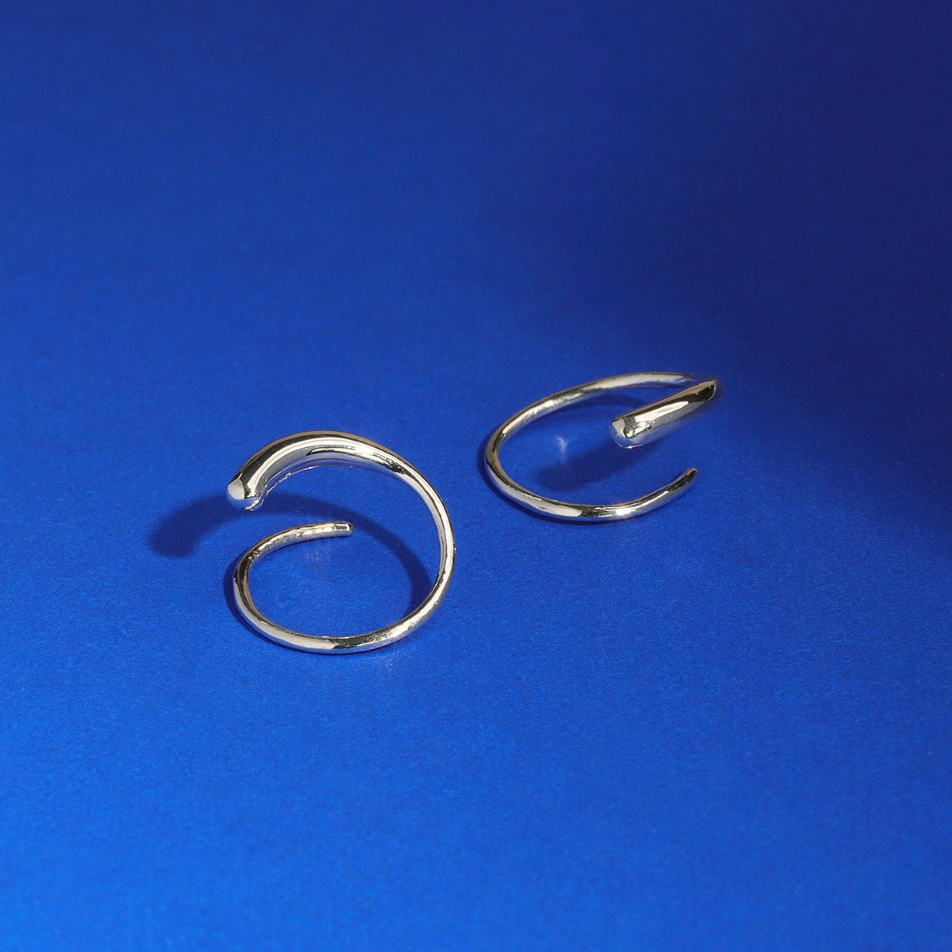 Boma Sterling Silver Minimalist Wrap Pull Through Hoops
