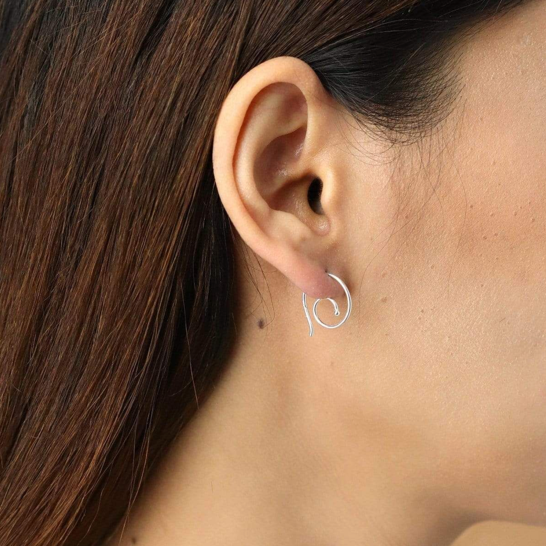 Boma Essential Spiral Pull Through Hoops - Silver