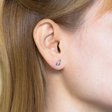 Boma Sitting Puppy Dog Stud Earrings