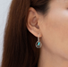 Boma Turquoise Inlay Bird Teardrop Earrings