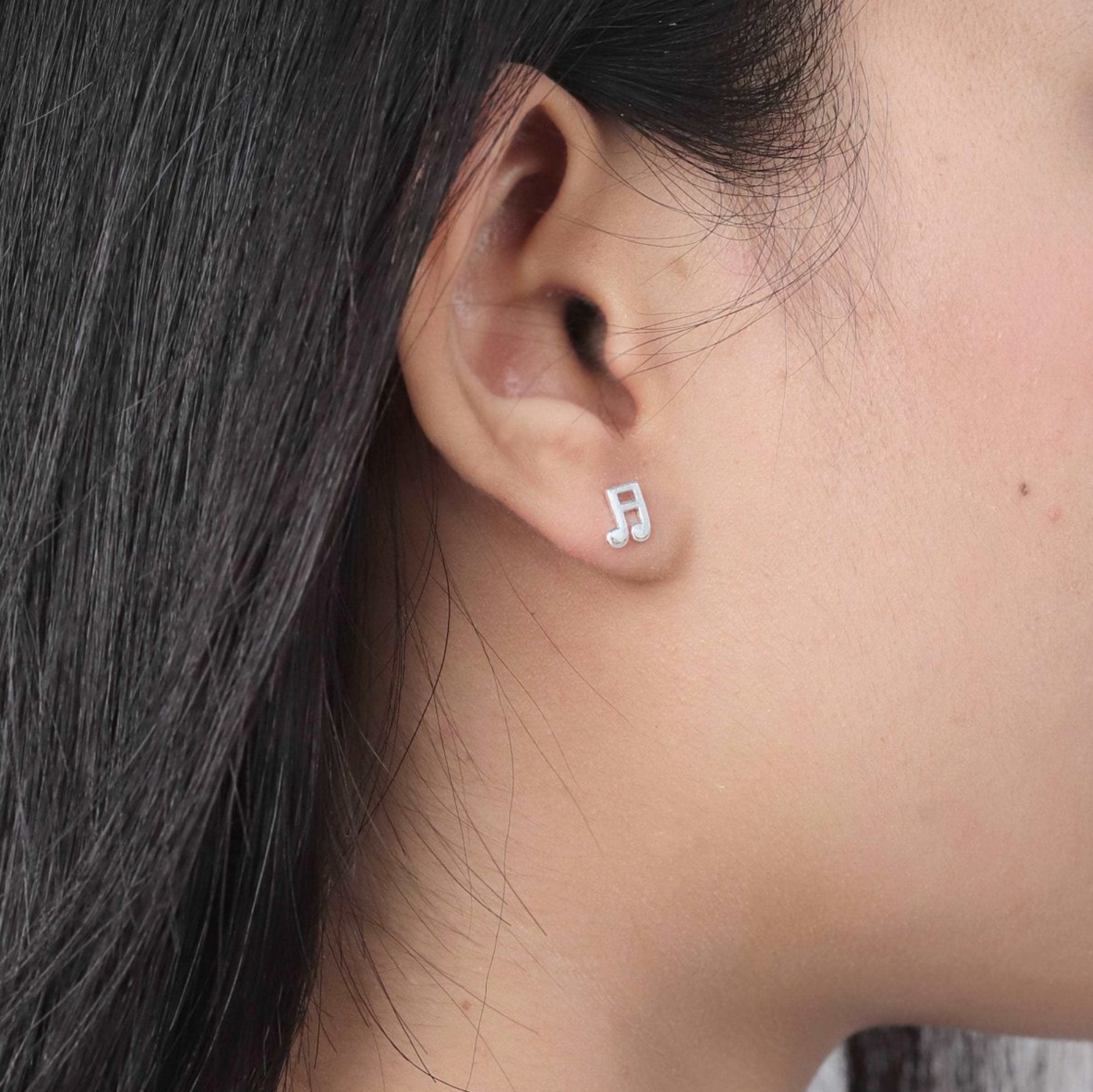 Boma Sterling Silver Musical Stud Earrings