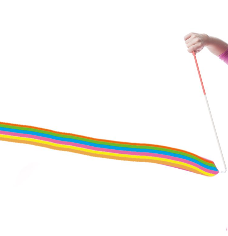 Mini Rainbow Dancer Ribbon Wand