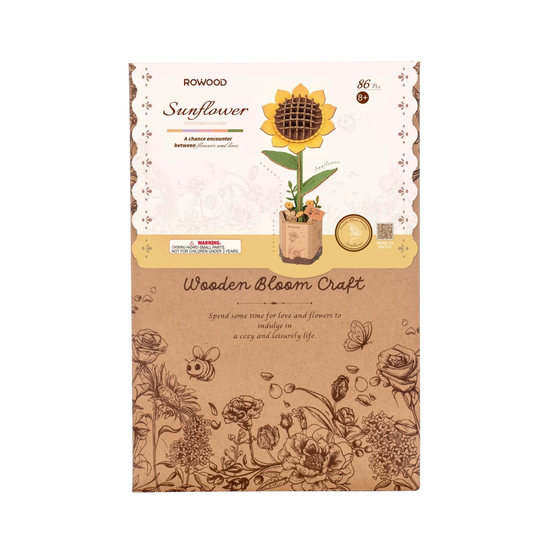 Robotime Sunflower Wooden Flower