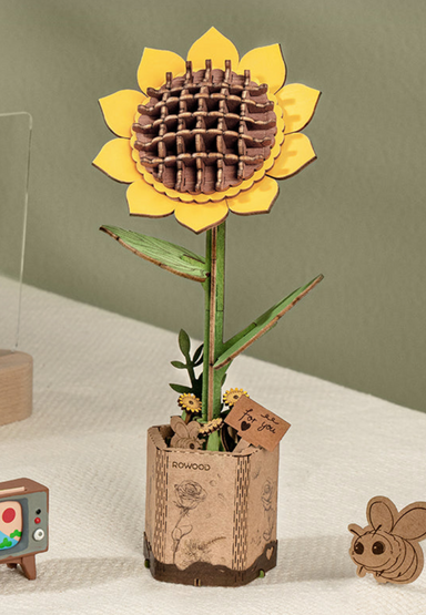 Robotime Sunflower Wooden Flower