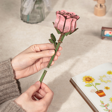 Robotime Pink Rose DIY Flower