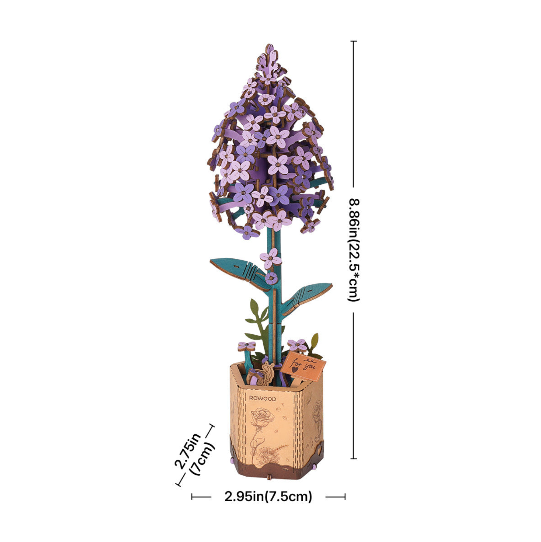 Robotime DIY Lilac Wooden Flower