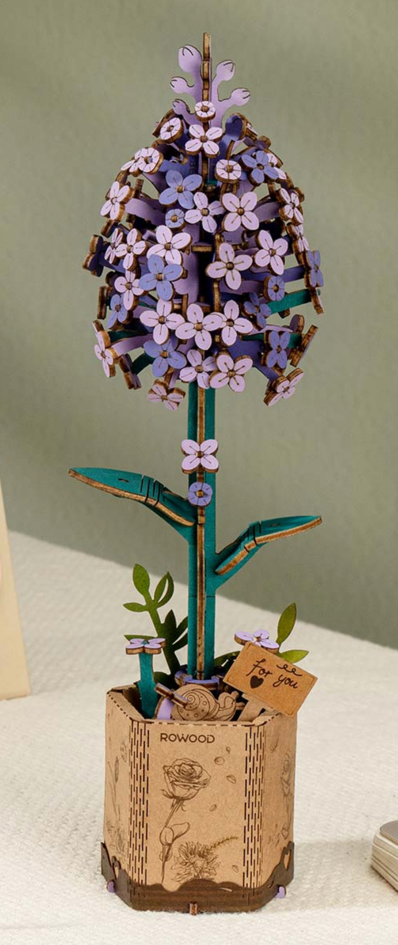 Robotime DIY Lilac Wooden Flower