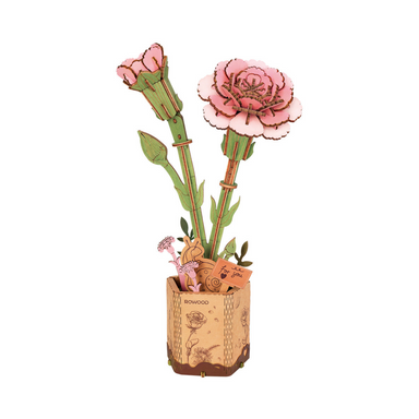 Robotime Pink Carnation Wooden Flower