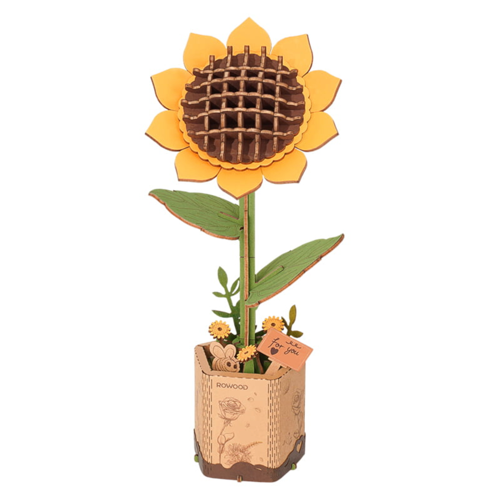 Robotime Sunflower Wooden Flower