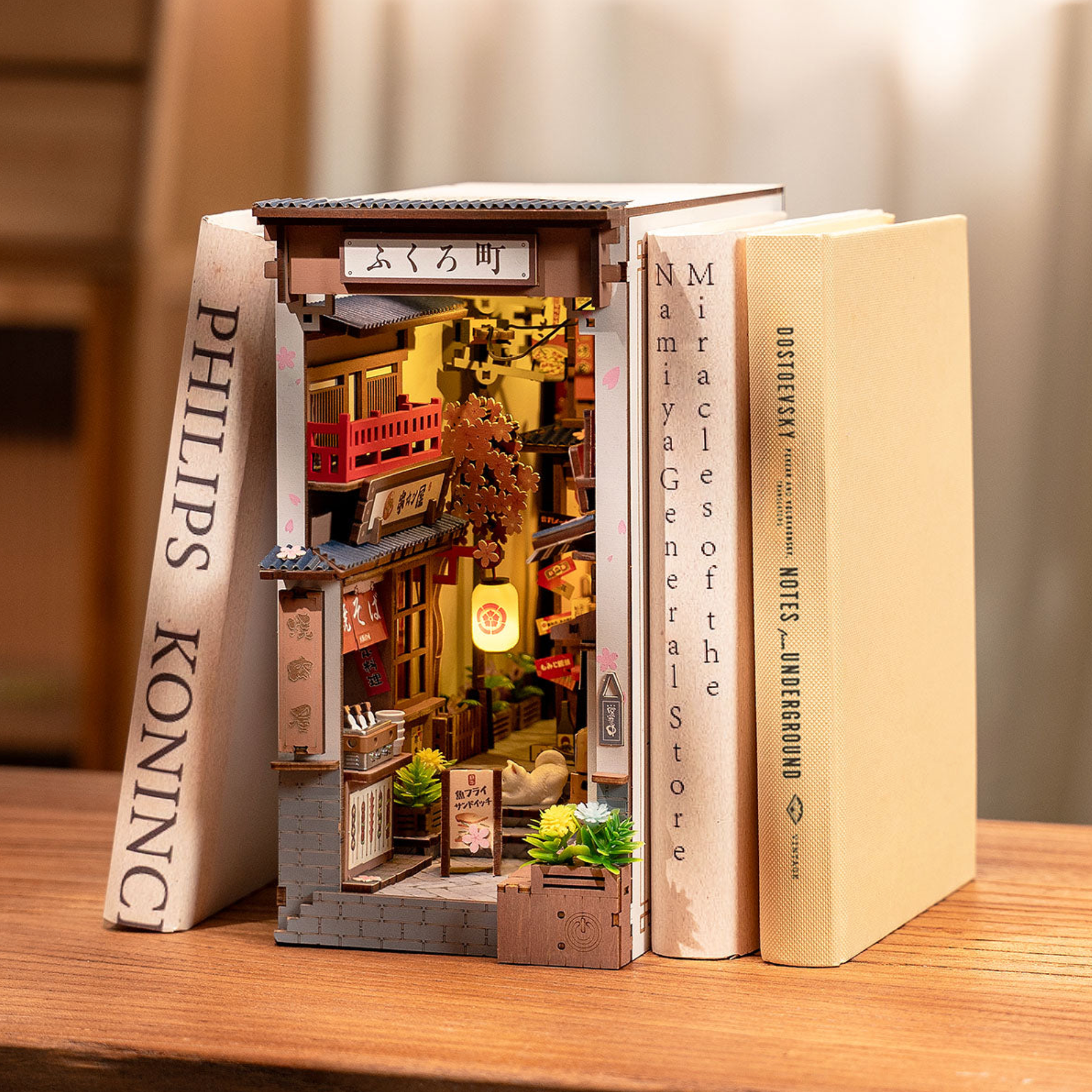 Robotime Sakura Wine Alley DIY Book Nook