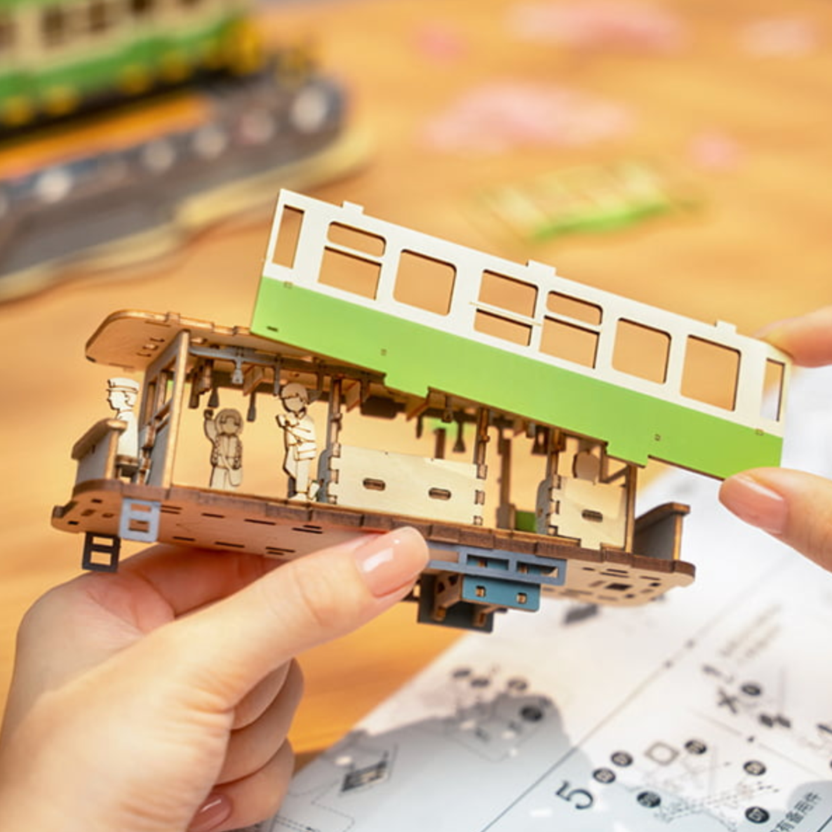 ROBOTIME Sakura Journey 3D Wooden Puzzle